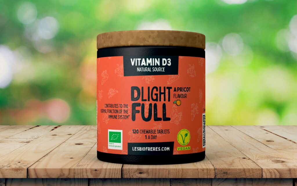 Dédé Bio Abricot – Comprimés à croquer – Vitamine D3