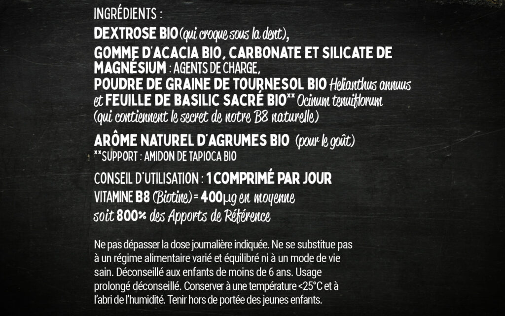 Béhuit Agrumes – Comprimés à croquer – Vitamine B8