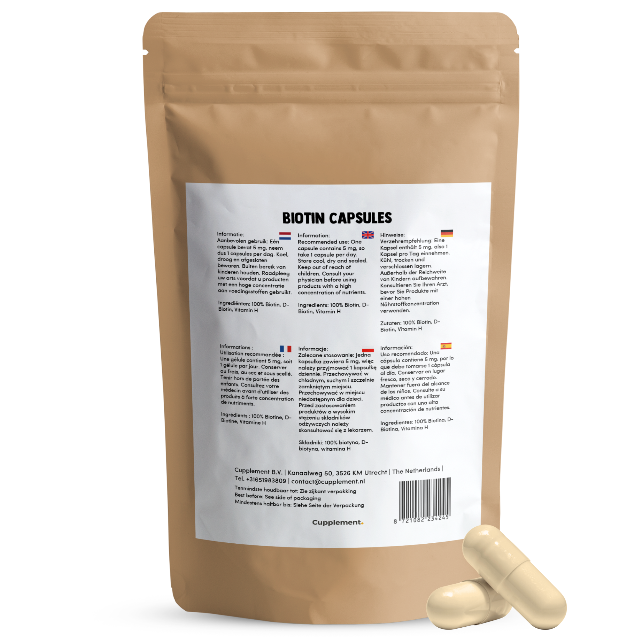 Biotin – 10.000 mcg per Capsule