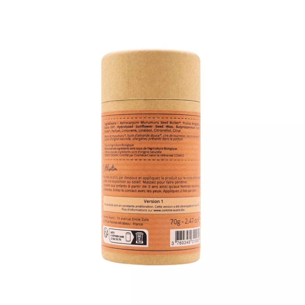 Après-soleil solide à l’huile d’Amande douce – Abricot & Fruit de la passion