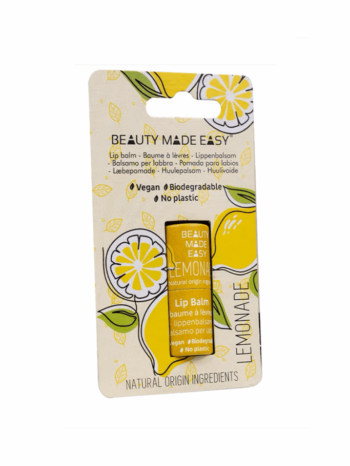 Vegan Paper tube Lip Balm - LEMONADE