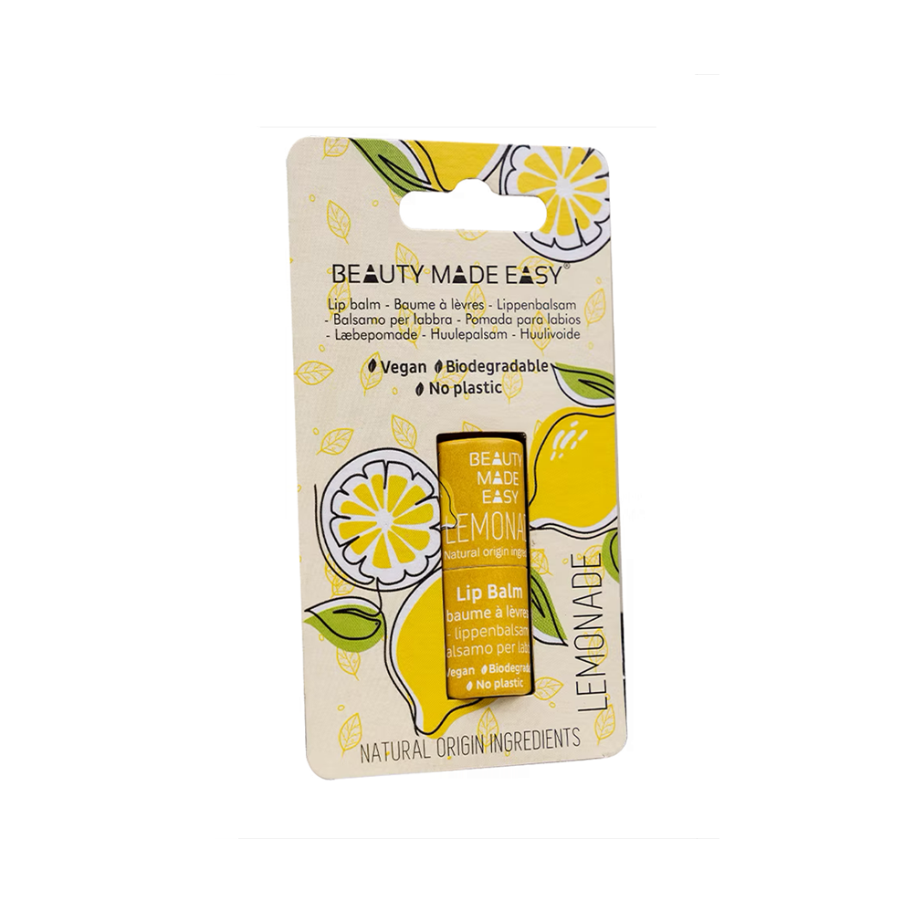 Vegan Paper tube Lip Balm - LEMONADE