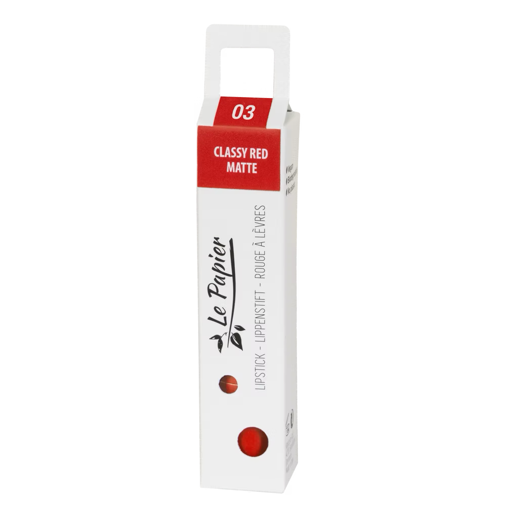Le Papier Paper tube lipstick – 03 CLASSY RED Matte