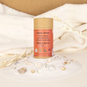 SPF50 Solid Mineral Sunscreen with Karanja Oil – Peach & Apricot