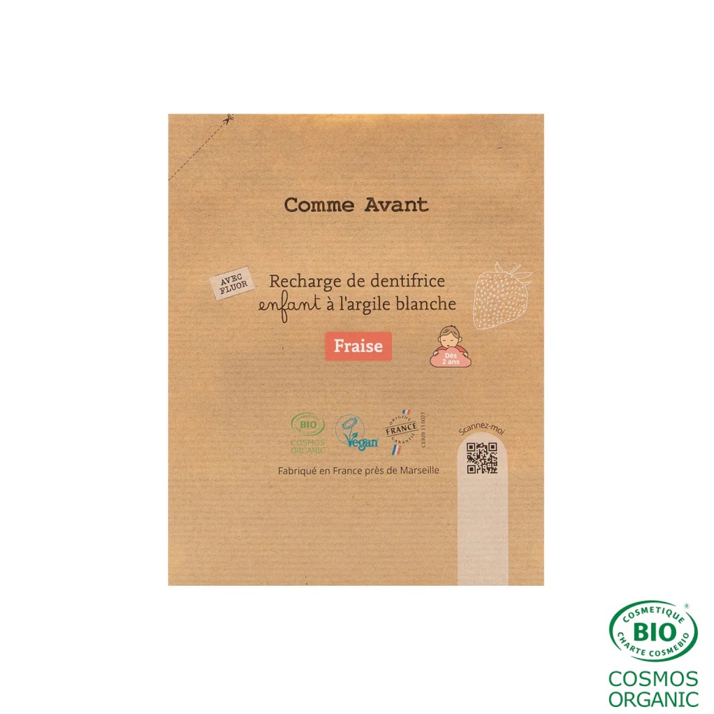 Dentifrice enfant en pâte à la fraise