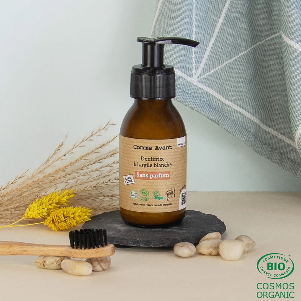 Dentifrice en pâte à l’argile blanche