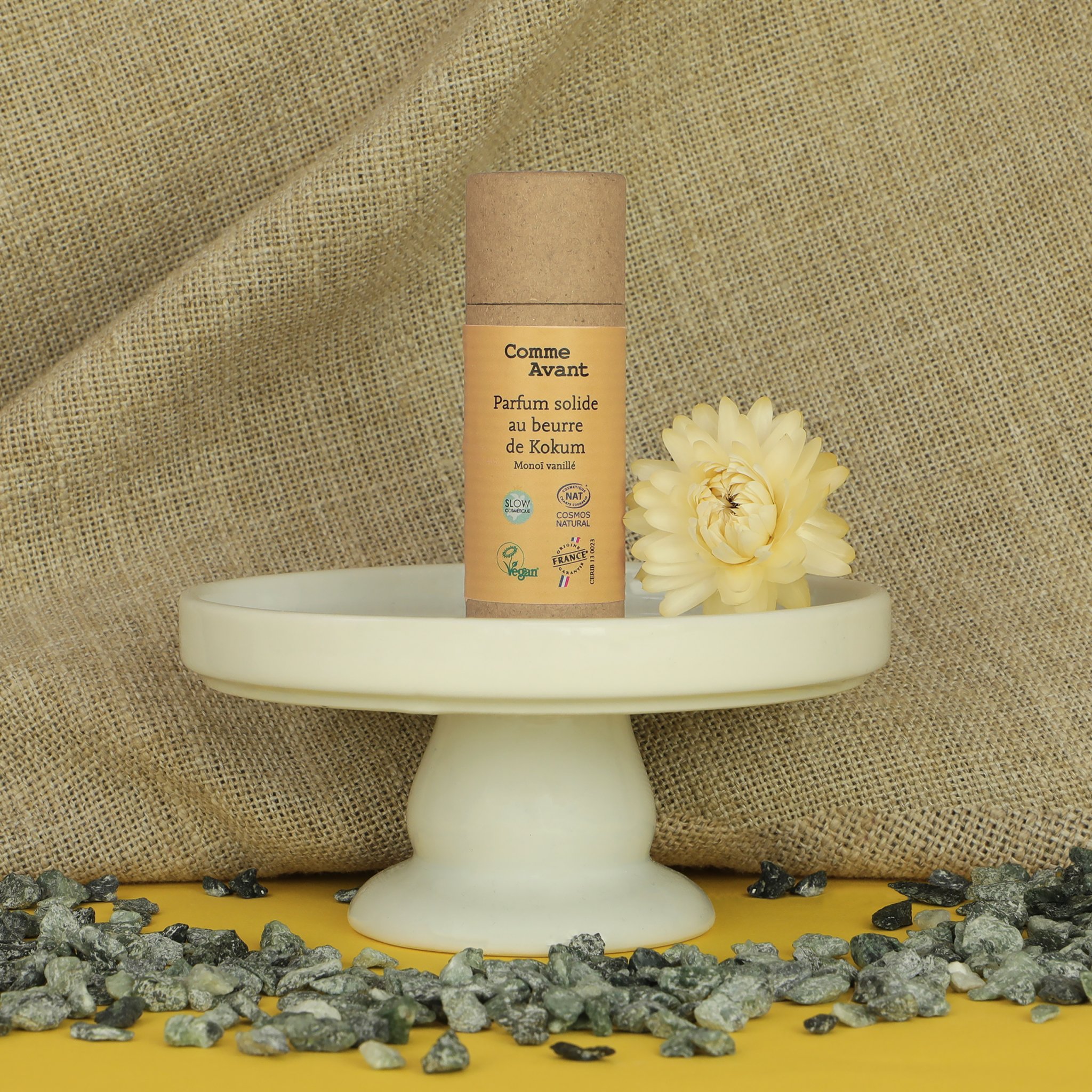 Parfum solide sucré au beurre de kokum - Monoï vanillé