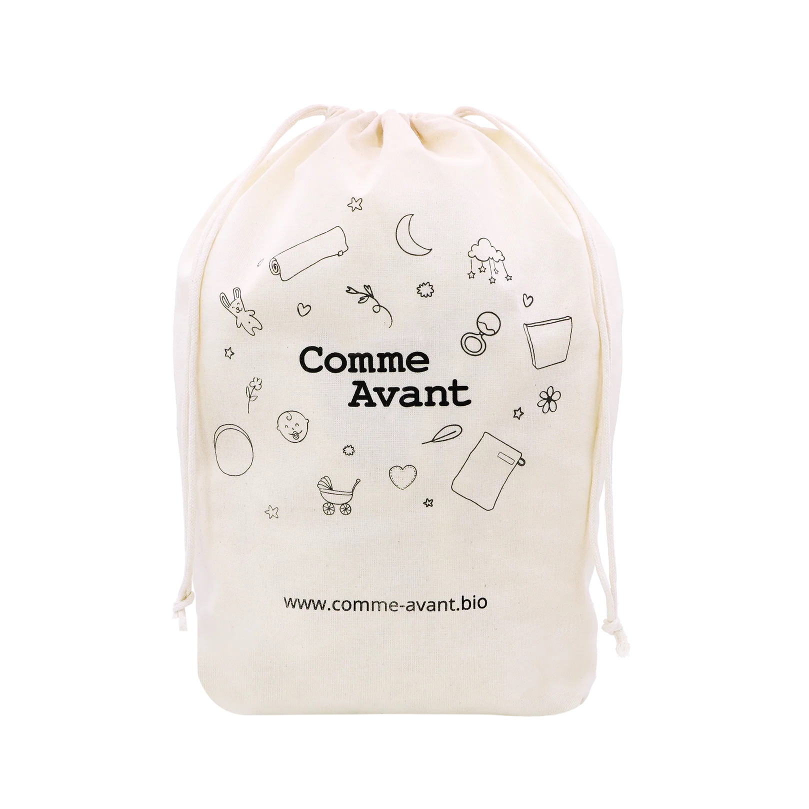 Pochon cadeau bébé / naissance en coton bio