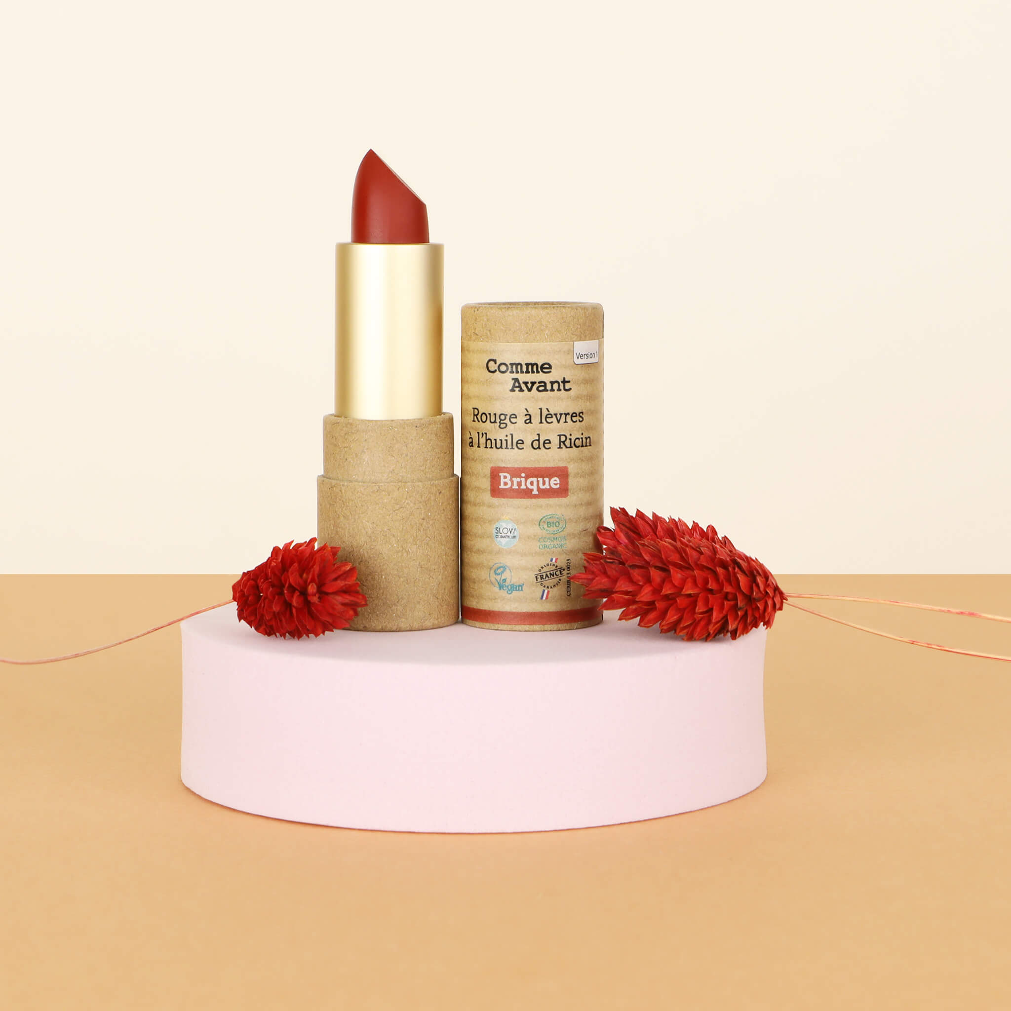 Organic lipstick - Brick
