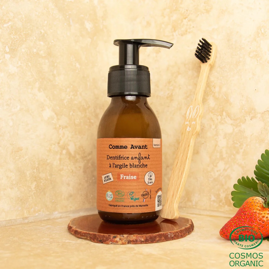Dentifrice enfant en pâte à la fraise – recharge de dentifrice