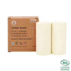 Déodorant solide abricot & fleurs de cerisier – Lot de 2 recharges