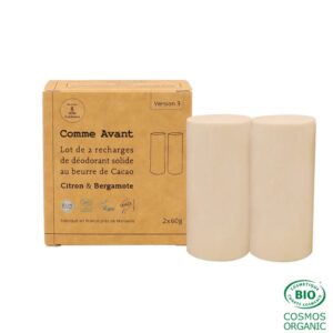 Déodorant solide citron & bergamote – Lot de 2 recharges