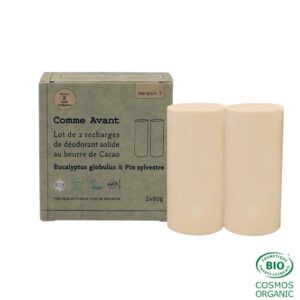 Déodorant solide eucalyptus & pin sylvestre -Lot de 2 recharges