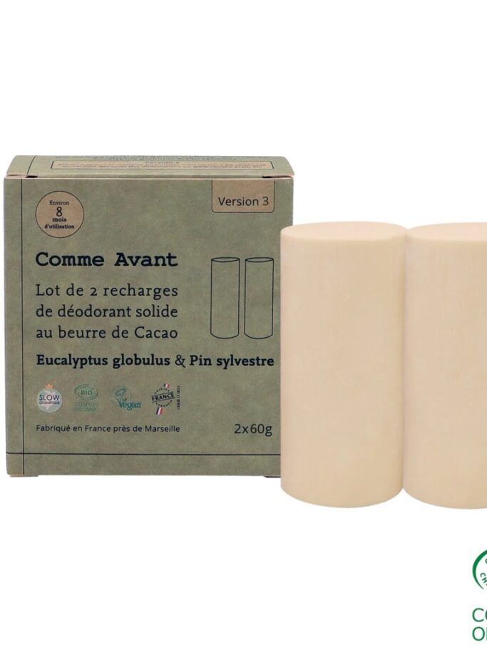 Déodorant solide eucalyptus & pin sylvestre -Lot de 2 recharges