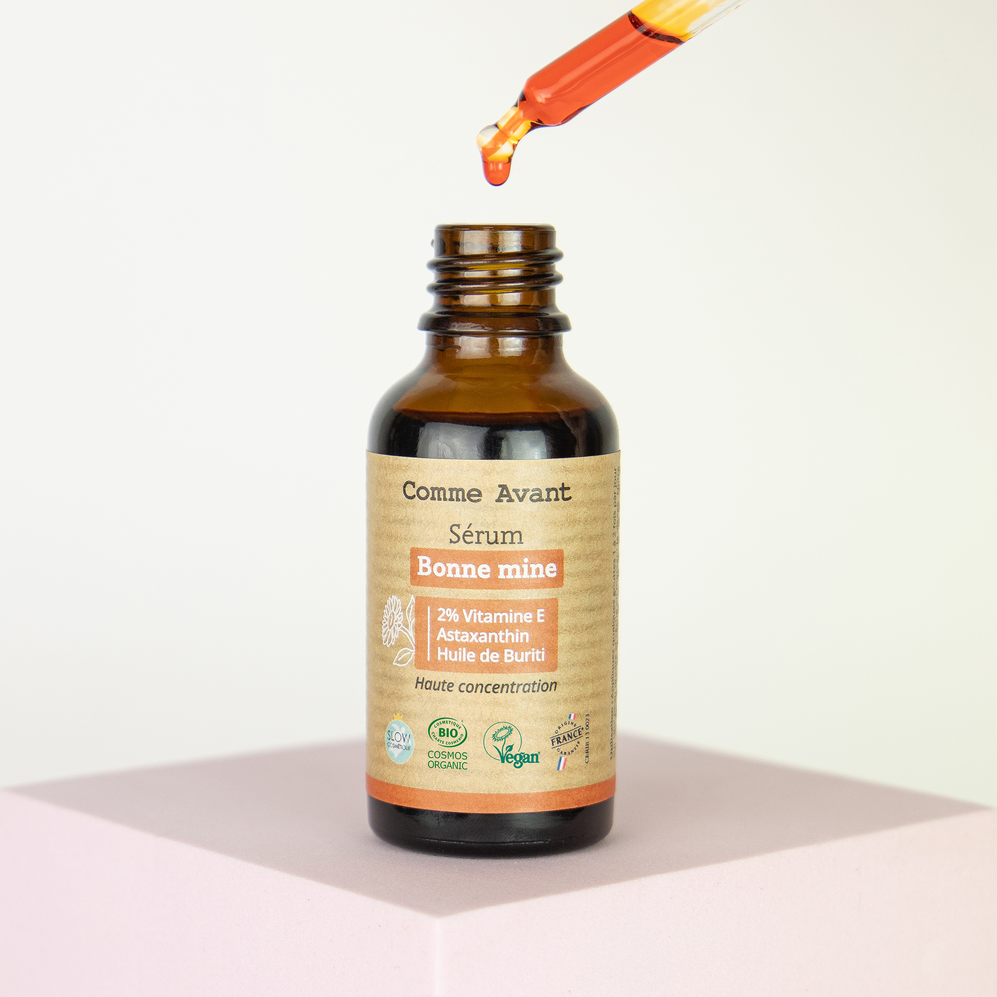 High concentration serum with immediate healthy glow effect