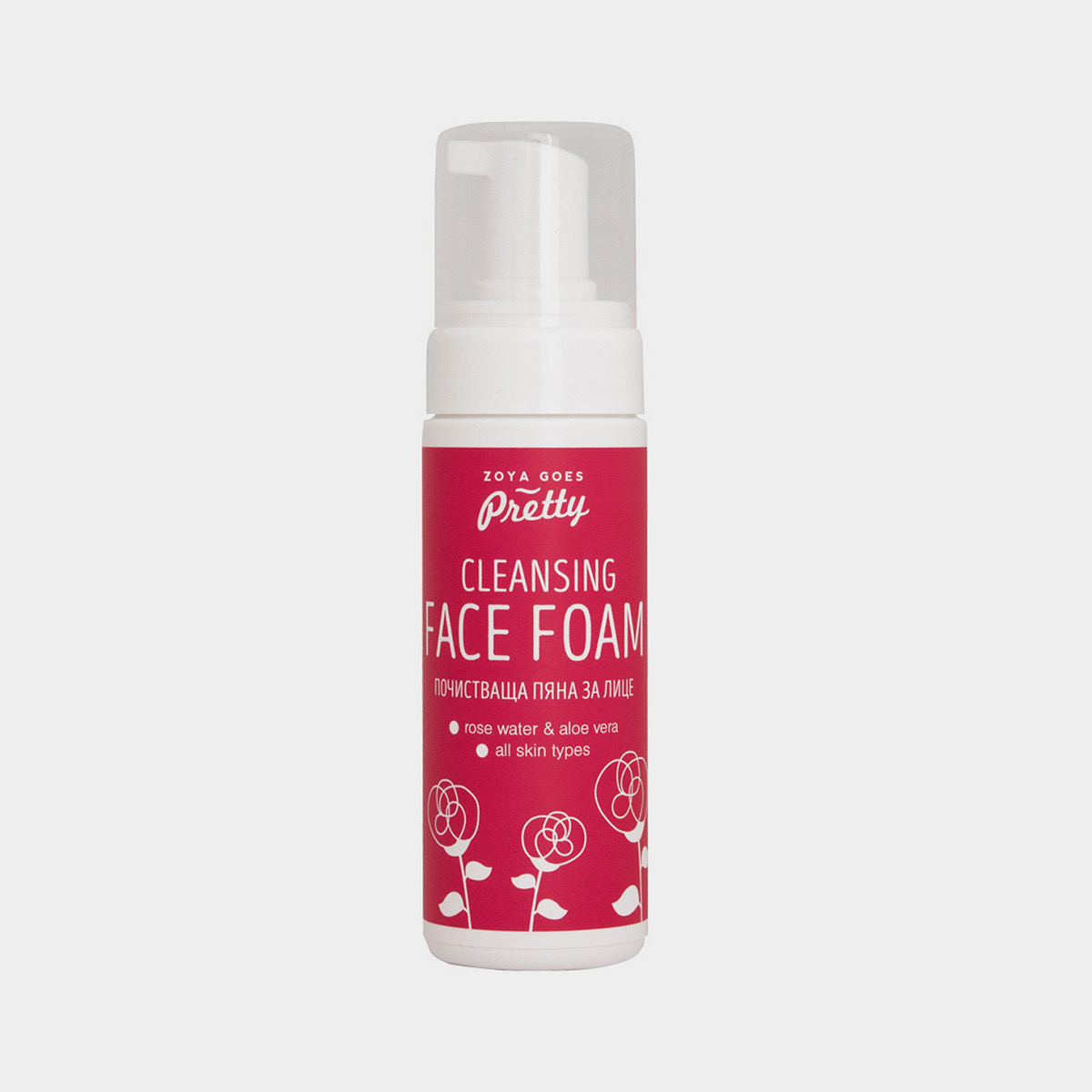 Cleansing face foam-Rose & Aloe