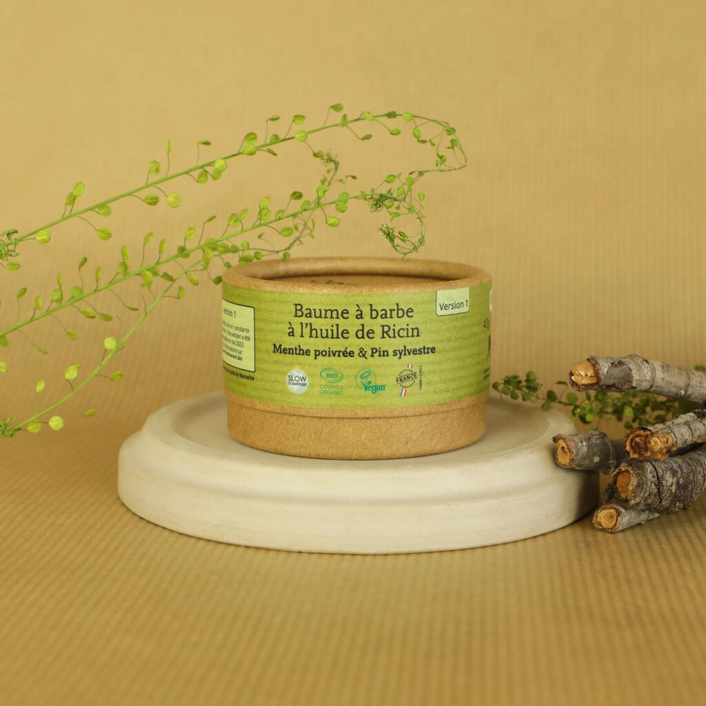 Baume à Barbe à l'huile de Ricin - Menthe poivrée & Pin Sylvestre