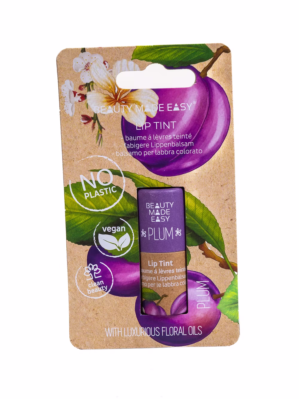 Tinted Lip Balm with Luxury Floral Oils-Plum