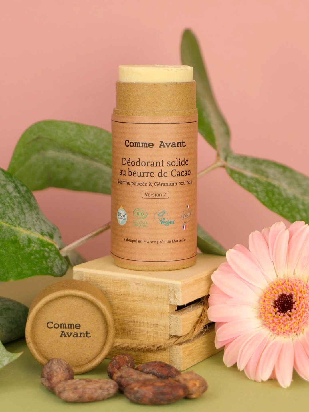 Déodorant solide- Géranium Bourbon & Menthe Poivrée